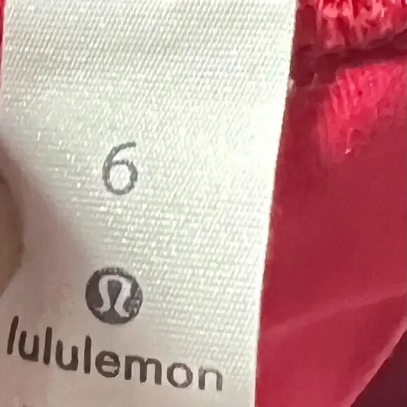 LULULEMON - RED FAST AND FREE CROP LEGGINGS - SIZE 6 - Picture 6 of 8
